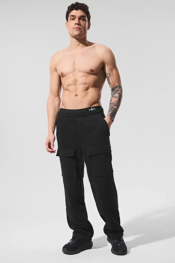 Polar Fleece Ridge Cargohose – Schwarz