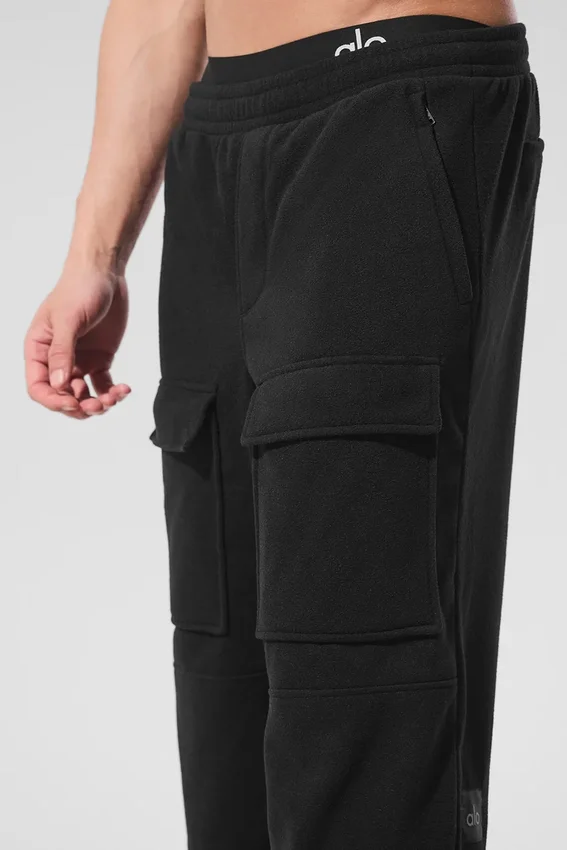 Polar Fleece Ridge Cargohose – Schwarz