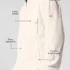 Polar Fleece Ridge Jacke mit durchgehendem Reißverschluss – Elfenbein