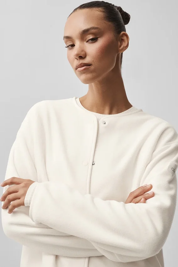 Polar Fleece Take Note Jacke – Elfenbein