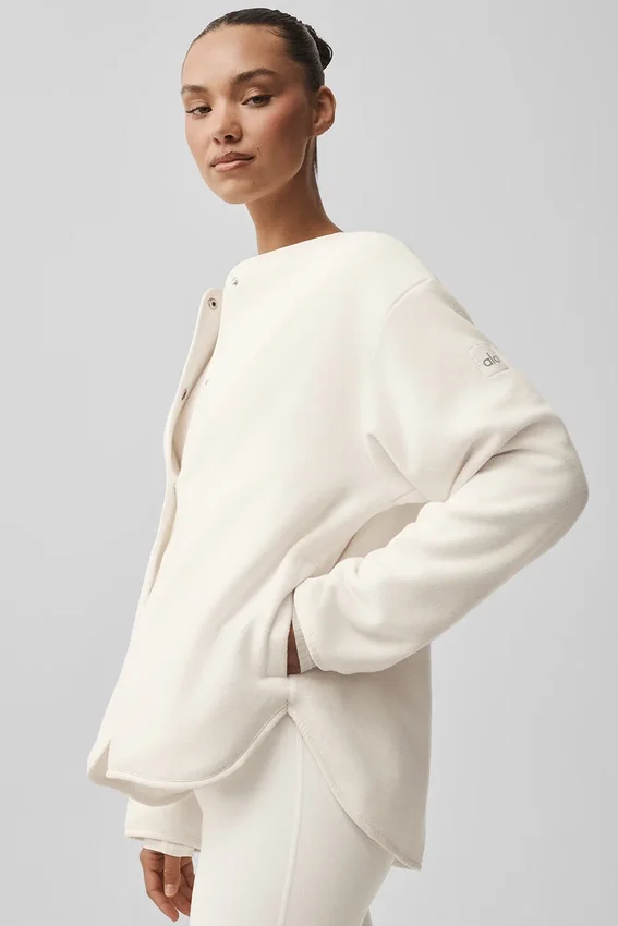 Polar Fleece Take Note Jacke – Elfenbein