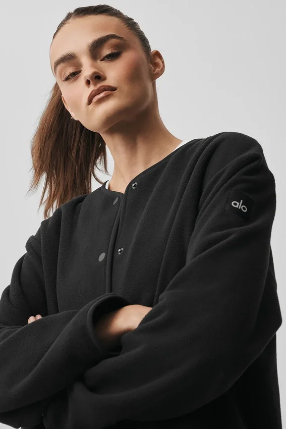 Polar Fleece Take Note Jacke – Schwarz