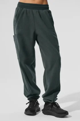 Polar Fleece Wintry Mix Hose – Anthrazitgrün