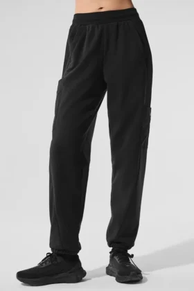 Polar Fleece Wintry Mix Hose – Schwarz