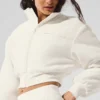 Polarfleece-Jacke „Wintry Mix“ in verkürzter Länge – Elfenbein