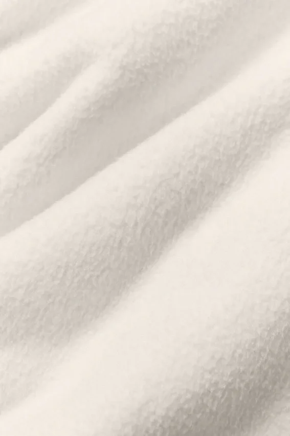 Polarfleece-Jacke „Wintry Mix“ in verkürzter Länge – Elfenbein