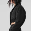Polarfleece-Jacke „Wintry Mix“ in verkürzter Länge – Schwarz
