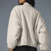 Premier-Bomberjacke aus Kunstleder – Bone