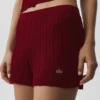 Pullover High-Waist Sunlit Shorts – Summer Romance Red