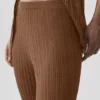 Pullover-Hose mit High-Waist und geradem Bein – „Sunlit“ – „Sun Kissed Brown“