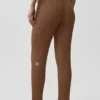 Pullover-Hose mit High-Waist und geradem Bein – „Sunlit“ – „Sun Kissed Brown“