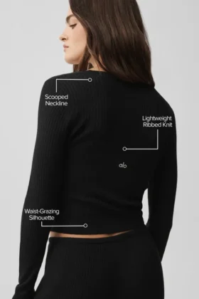Pullover Knit Unwind Langarmshirt – Schwarz