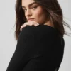 Pullover Knit Unwind Langarmshirt – Schwarz
