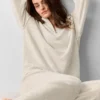 Pullover „New Class“ aus Wolle und Kaschmir mit 1/4-Reißverschluss – Oatmeal Heather