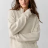 Pullover „New Class“ aus Wolle und Kaschmir mit 1/4-Reißverschluss – Oatmeal Heather