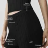 Pullover-Shorts „Sunlit“ mit High-Waist – Schwarz