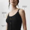 Pullover „Sunlit Button Down Top“ – Schwarz