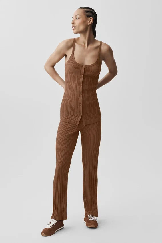 Pullover „Sunlit Button Down Top“ – Sun Kissed Brown
