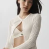 Pullover „Sunlit Cardigan“ – Elfenbein