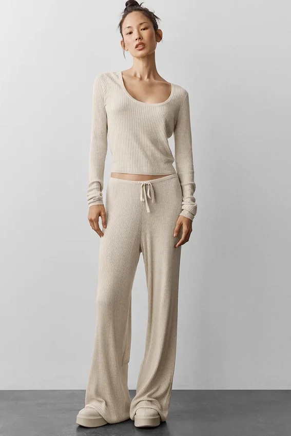 Pullover „Unwind“ mit Langarmshirts – Oatmeal Heather