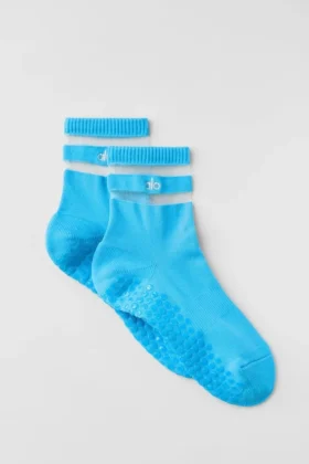 Pulse Grip-Socken für Damen – Azurblau