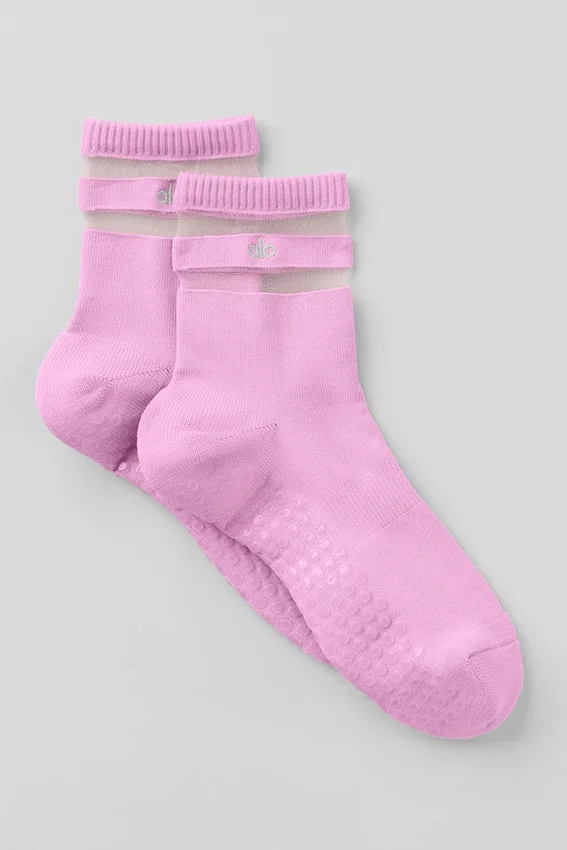 Pulse Grip-Socken für Damen – Candy Heart Pink