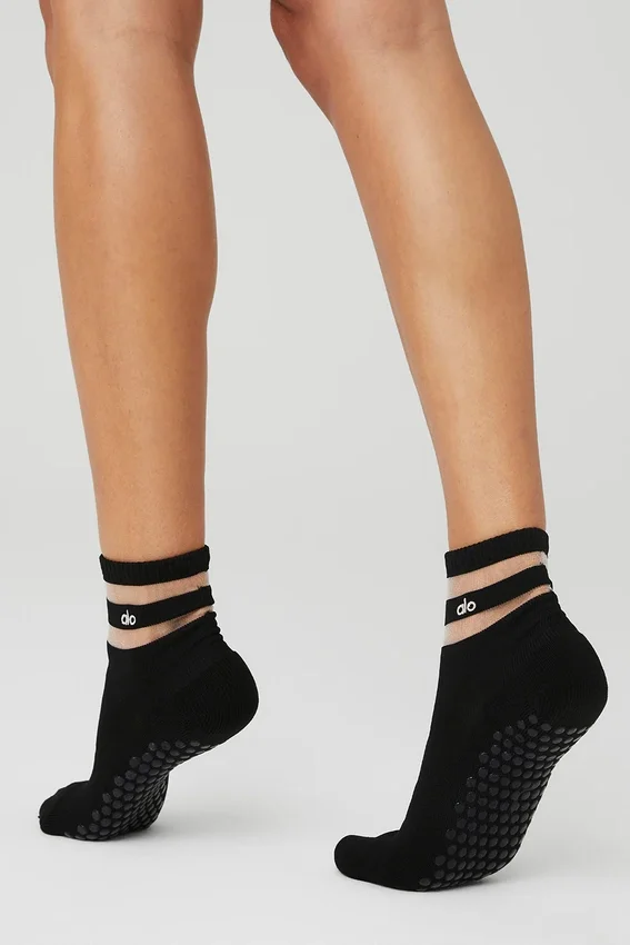 Pulse Grip-Socken für Damen – Schwarz