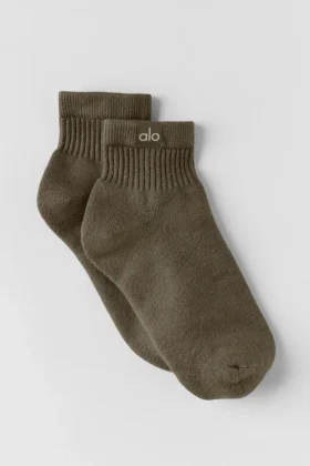 Quarter Crew Street Socken – Olive Tree