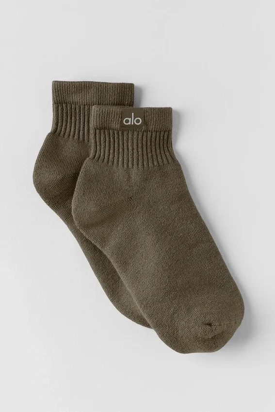 Quarter Crew Street Socken – Olive Tree