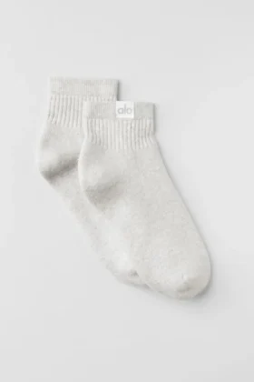 Quarter Crew Street Socken – Weiß meliert