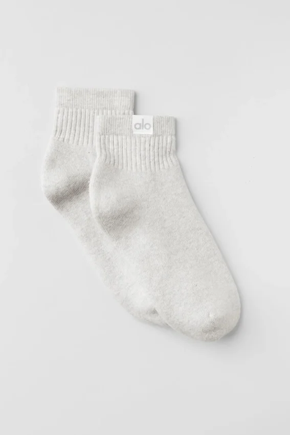 Quarter Crew Street Socken – Weiß meliert