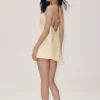 „Radiance“-Kleid aus Seidenmischung – Sandy Beige