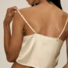 Radiance-Top aus Seidenmischung – Sandy Beige