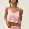 Radiance-Top aus Seidenmischung – Sonnengetränktes Rosa