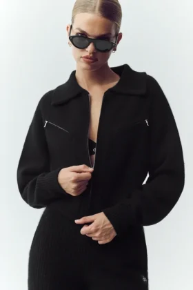 „Radiate“-Jacke aus Kaschmir – Schwarz
