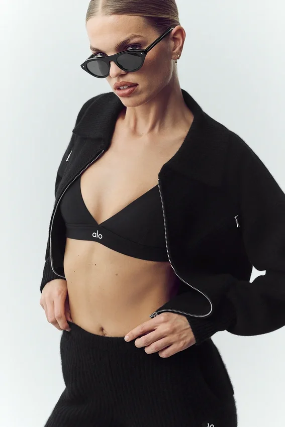 „Radiate“-Jacke aus Kaschmir – Schwarz