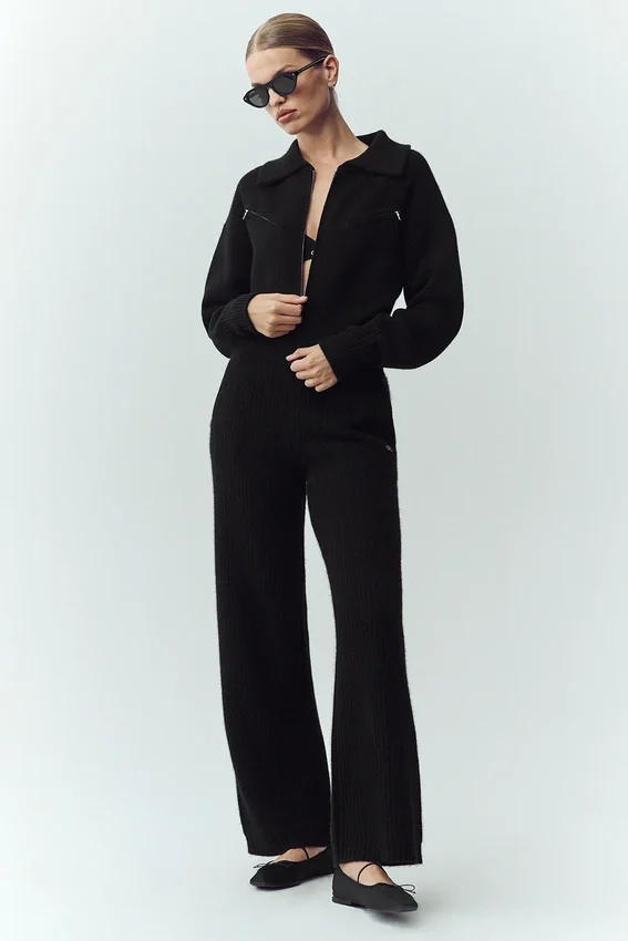 „Radiate“-Jacke aus Kaschmir – Schwarz