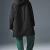 Rain or Shine Puffer-Langmantel – Schwarz