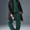 Rain or Shine Puffer-Langmantel – Schwarz