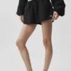 „Real Deal“-Shorts mit High-Waist-Taille – Schwarz