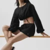 „Real Deal“-Shorts mit High-Waist-Taille – Schwarz
