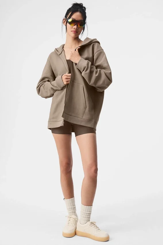 Renown Full-Zip-Hoodie – Gravel