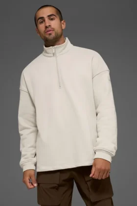 Renown Heavy Weight 1/4 Zip – Bone
