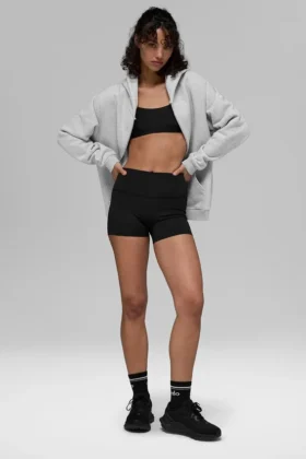 Renown Heavy Weight Full Zip Hoodie – Athletic Heather Grey