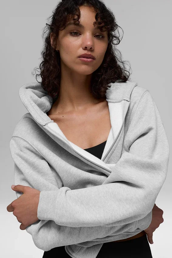 Renown Heavy Weight Full Zip Hoodie – Athletic Heather Grey