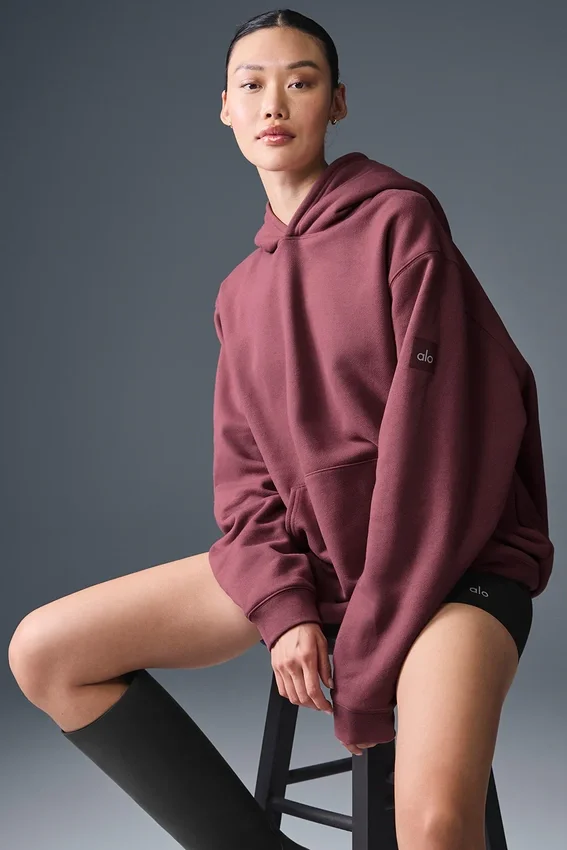 Renown Heavy Weight Hoodie – Burgundy Truffle