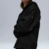 Renown Heavyweight-Hoodie mit durchgehendem Reißverschluss – Schwarz