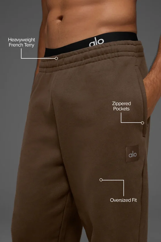 Renown Heavyweight-Jogginghose mit Bündchen – Espresso