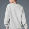 Renown Pullover mit Rundhalsausschnitt aus schwerem French Terry – Athletic Heather Grey