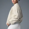 Renown Pullover mit Rundhalsausschnitt aus schwerem French Terry – Beige